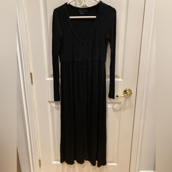 HATCH Maternity Softest Ribbed Nursing Dress Black 2 M - Picture 3 of 5